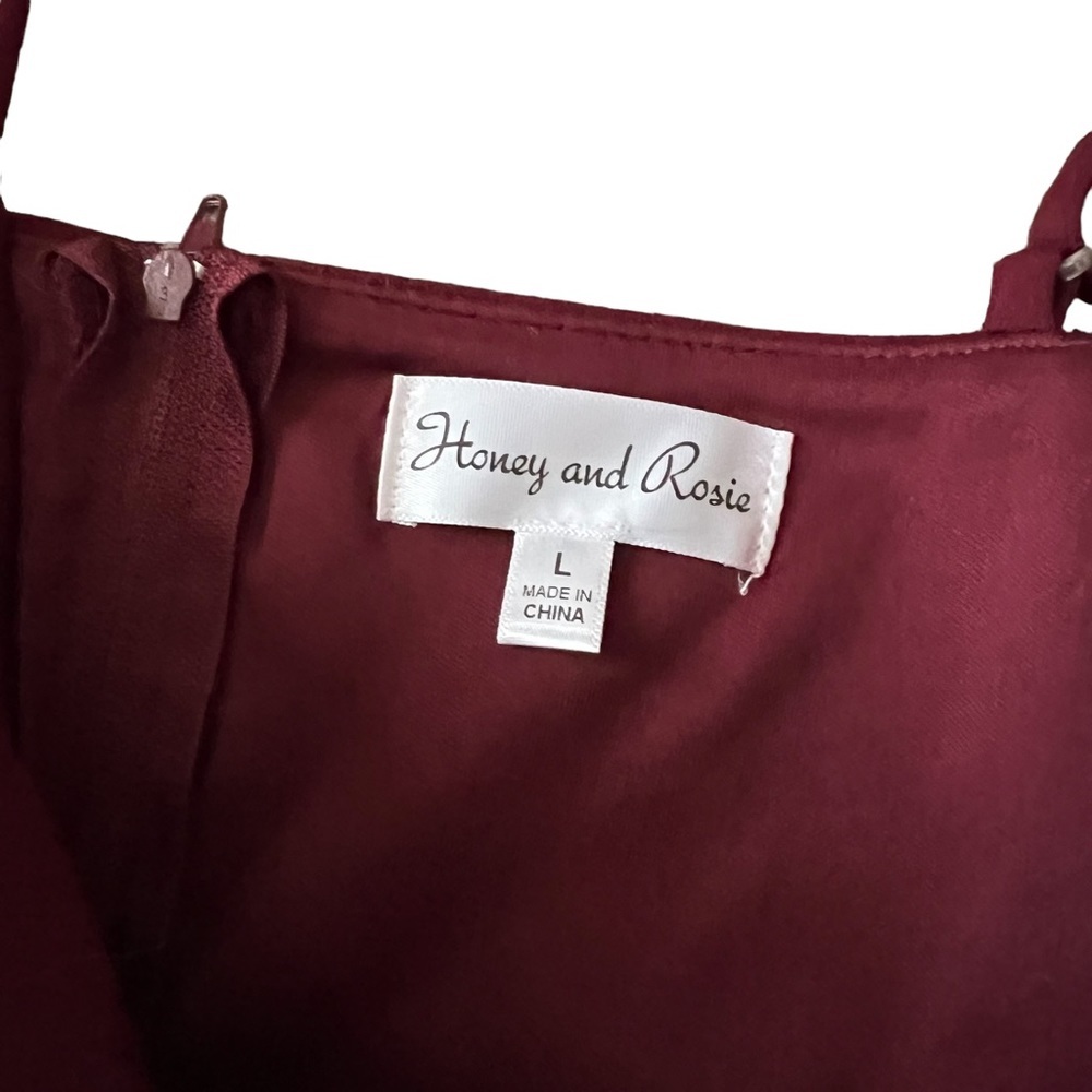 Honey & Rosie Dress Size Large Burgundy Red‎ Bodycon New - Picture 8 of 11